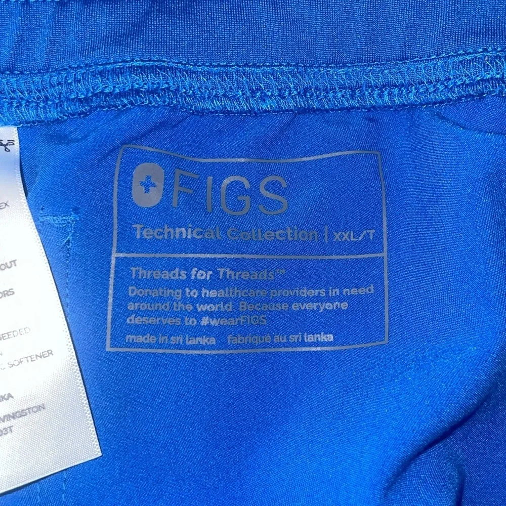 Mens FIGS Pisco Basic Scrub Pants - Royal Blue XXL tall